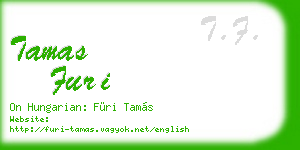 tamas furi business card